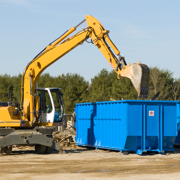 are there any restrictions on where a residential dumpster can be placed in Adams Center New York